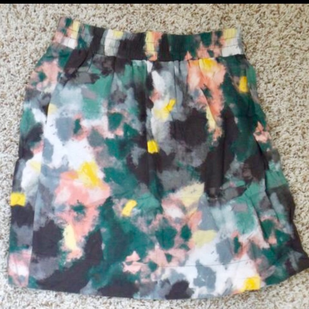 Watercolor Short Summer Skirt